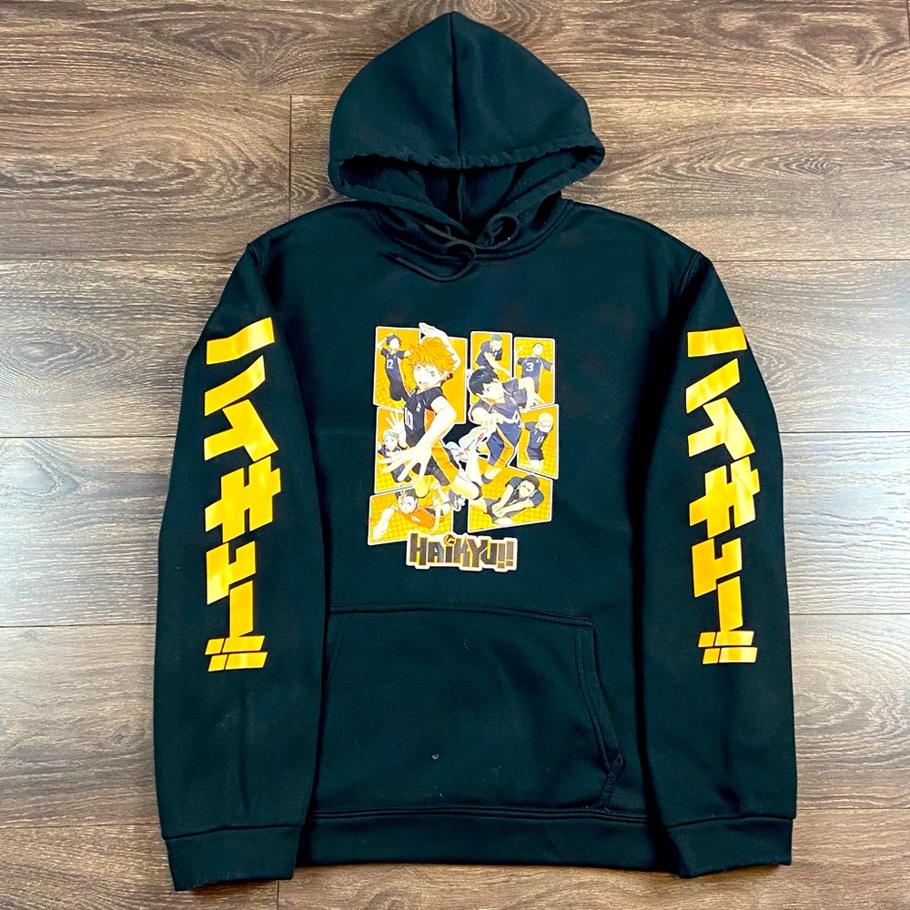 Haikyuu Anime Black Large Hoodie